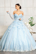 Robe de bal cœur en fleurs 3D par Elizabeth K GL1986