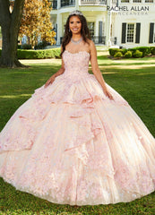 3D Floral Sweetheart Quinceanera Dress by Rachel Allan RQ3100
