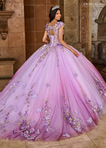 3D-Blumen-Quinceanera-Kleid mit Herzausschnitt von Rachel Allan RQ3125