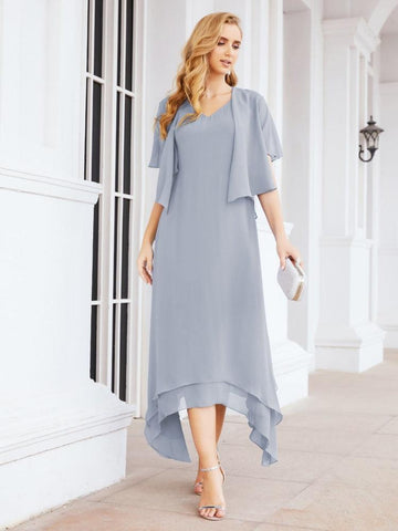 Numbersea Two-Piece A-line Mother of The Bride Dress Formal Party Gown Dress 28073