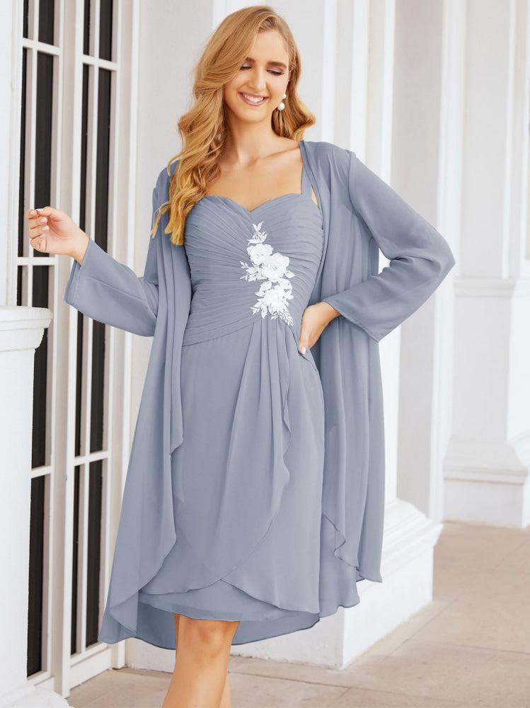 Vestidos de noiva para mãe da noiva Numbersea com aplicações de renda para convidados de casamento 28066 