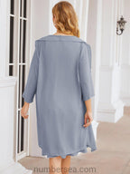 Vestidos para mãe da noiva Numbersea Vestido de baile Vestido casual plissado 28065 