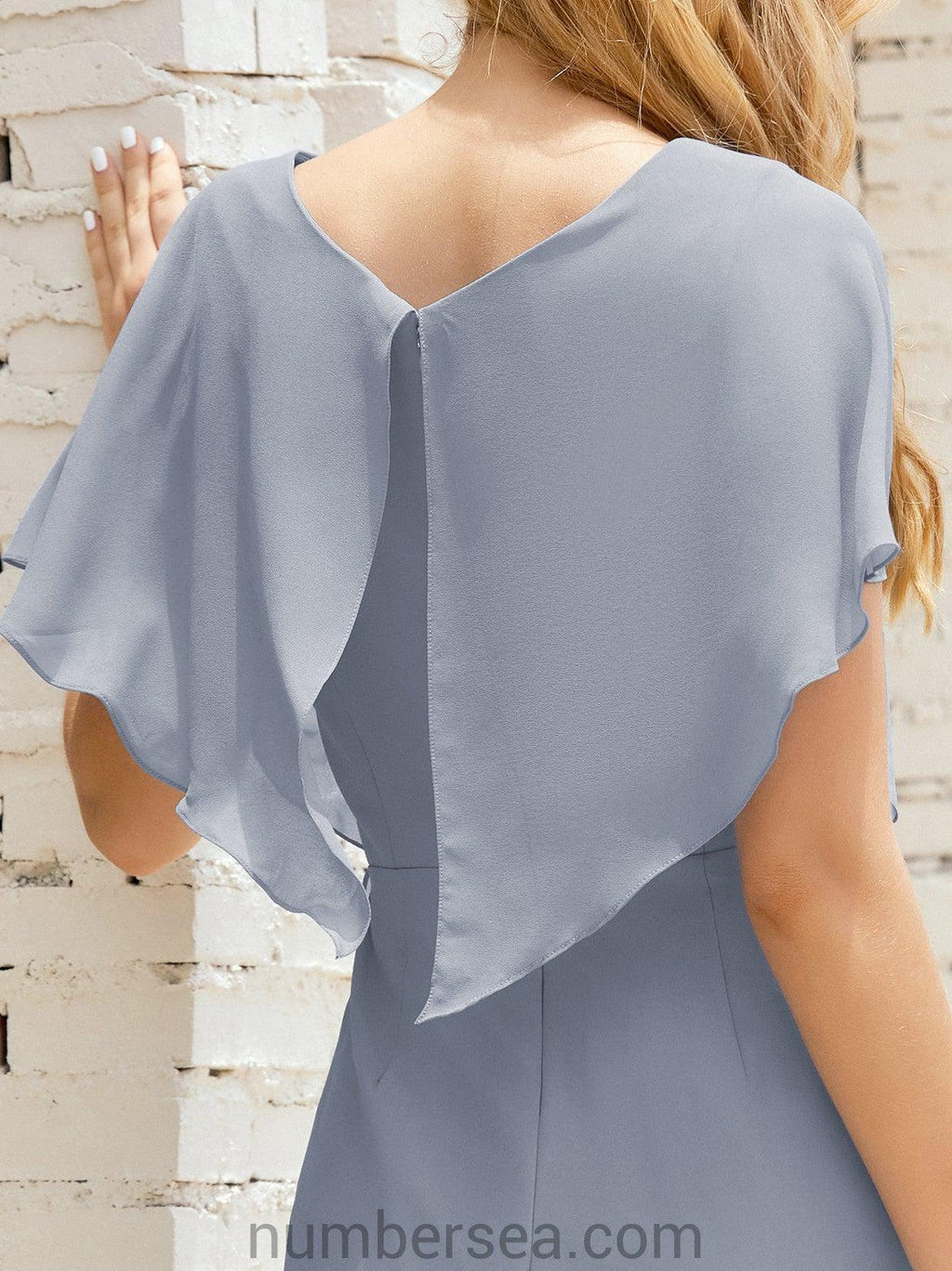 Vestidos de Baile de Regreso a Casa Sin Mangas Largo a la Rodilla Modelo 28021