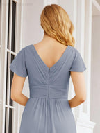 Vestidos de cerimónia de baile Numbersea para mãe da noiva, mangas curtas, vestido de madrinha 28047 