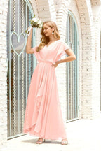 Numbersea  Mother of The Bride Dresses Plus Size V-Neck Floor Length Formal Prom Dress for Wedding Guest 28020