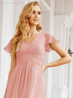 Vestidos de cerimónia de baile Numbersea para mãe da noiva, mangas curtas, vestido de madrinha 28047 