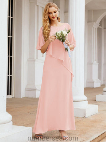 Numbersea Formal Party Gown Dress Long Mother of The Bride Dresses with Ruffle Cape 28026