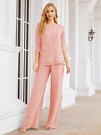 Vestido elegante de 2 peças para mãe da noiva Numbersea, tamanho grande, com folhos, camadas, roupão prateado 28064 