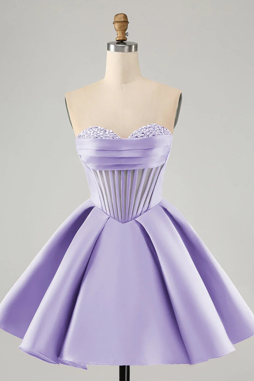 Niedliches A-Linien Sweetheart Korsett Kurzes Fuchsia Homecoming Kleid mit Perlenstickerei