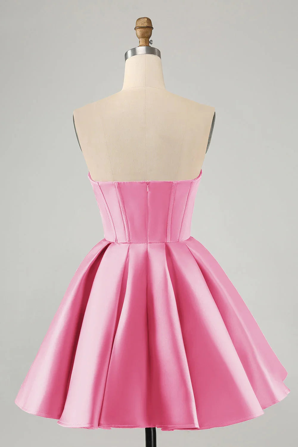 Niedliches A-Linien Sweetheart Korsett Kurzes Fuchsia Homecoming Kleid mit Perlenstickerei