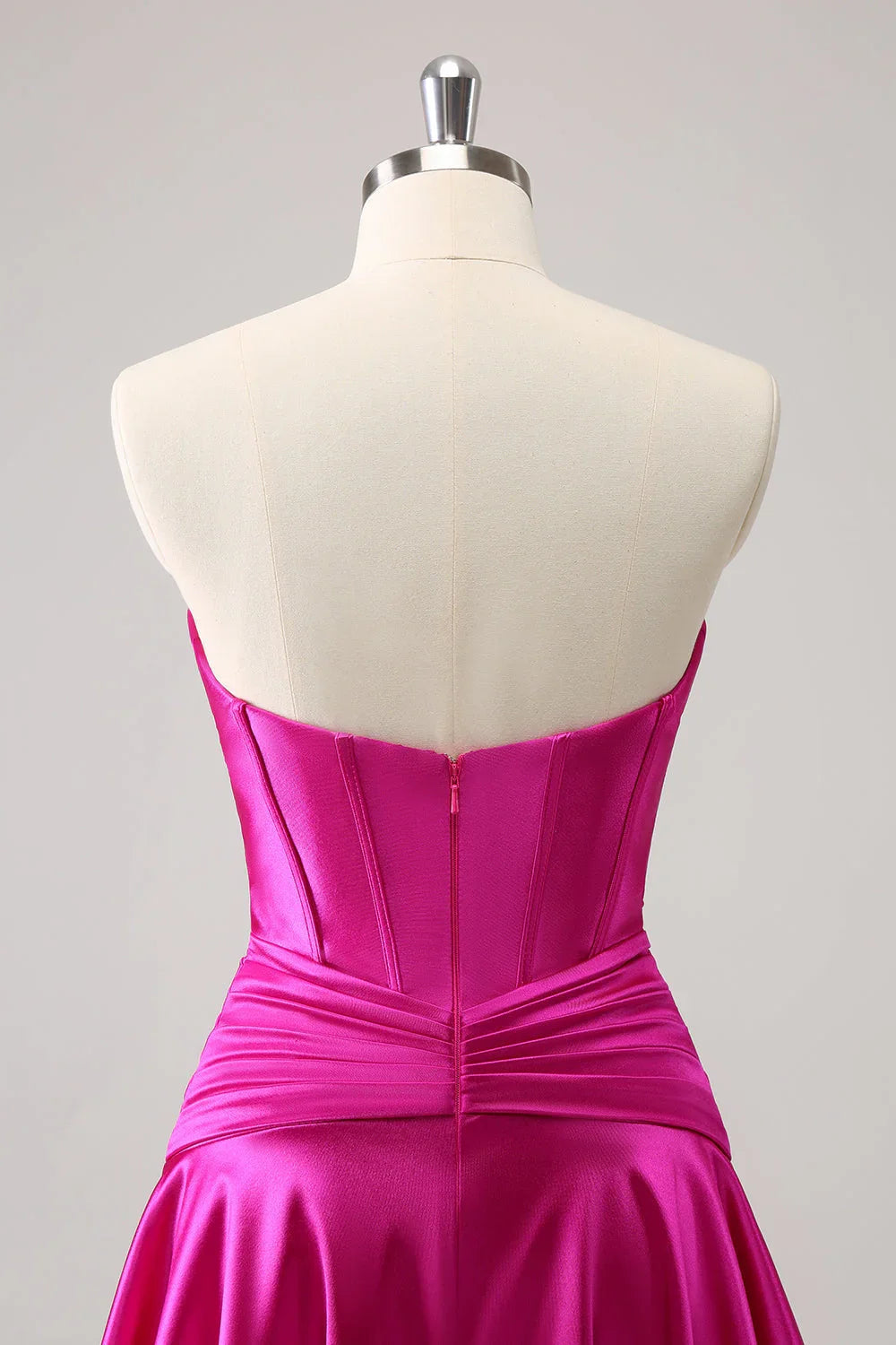 Niedliches Fuchsia A-Linien Sweetheart Criss Cross Korsett Homecoming Kleid mit Rüschen