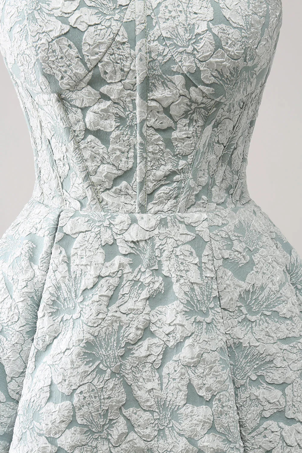 Vestido corto de fiesta de regreso a casa con corsé de escote corazón en línea A en gris verde adorable