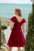Knie langes Homecoming-Kleid Formell Cocktail Abschlussballkleid 28013