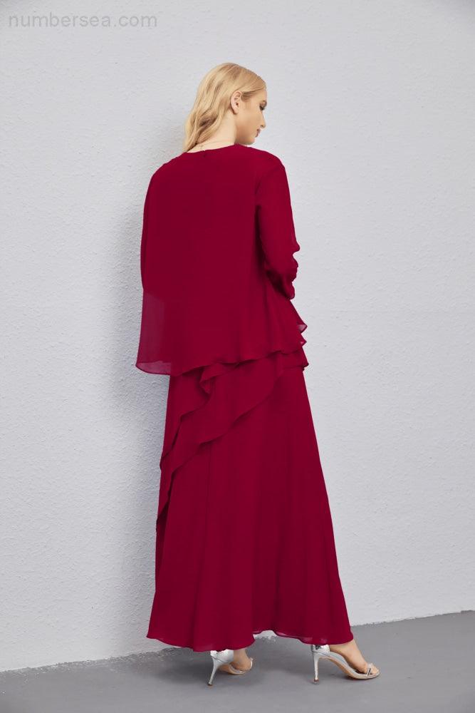 Mother of Bride Dresses with Open Front Lightweight Cardigan Formal Prom Gown  28081