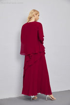 Mother of Bride Dresses with Open Front Lightweight Cardigan Formal Prom Gown  28081