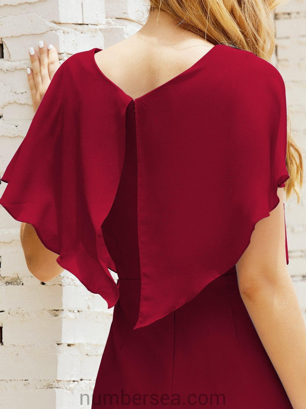 Vestidos de Baile de Regreso a Casa Sin Mangas Largo a la Rodilla Modelo 28021