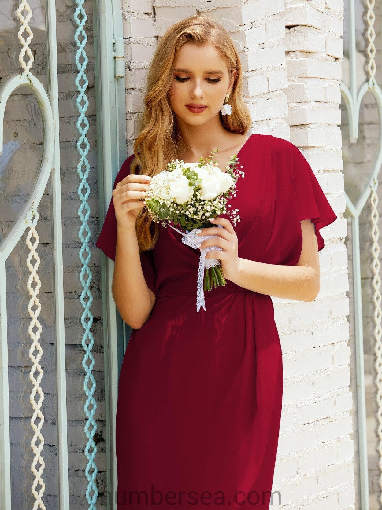 Vestidos de Baile de Regreso a Casa Sin Mangas Largo a la Rodilla Modelo 28021