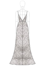 Vestido de cerimónia com decote em V brilhante e lantejoulas prateadas