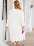 Vestidos para mãe da noiva Numbersea Vestido de baile Vestido casual plissado 28065 