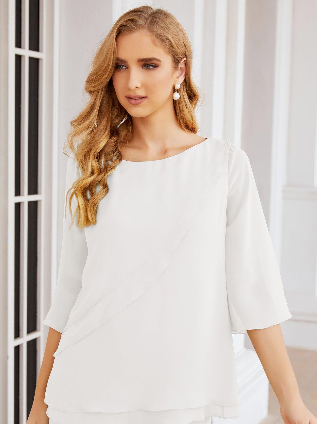 Vestido elegante de 2 peças para mãe da noiva Numbersea, tamanho grande, com folhos, camadas, roupão prateado 28064 