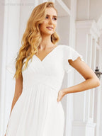 Vestidos de cerimónia de baile Numbersea para mãe da noiva, mangas curtas, vestido de madrinha 28047 