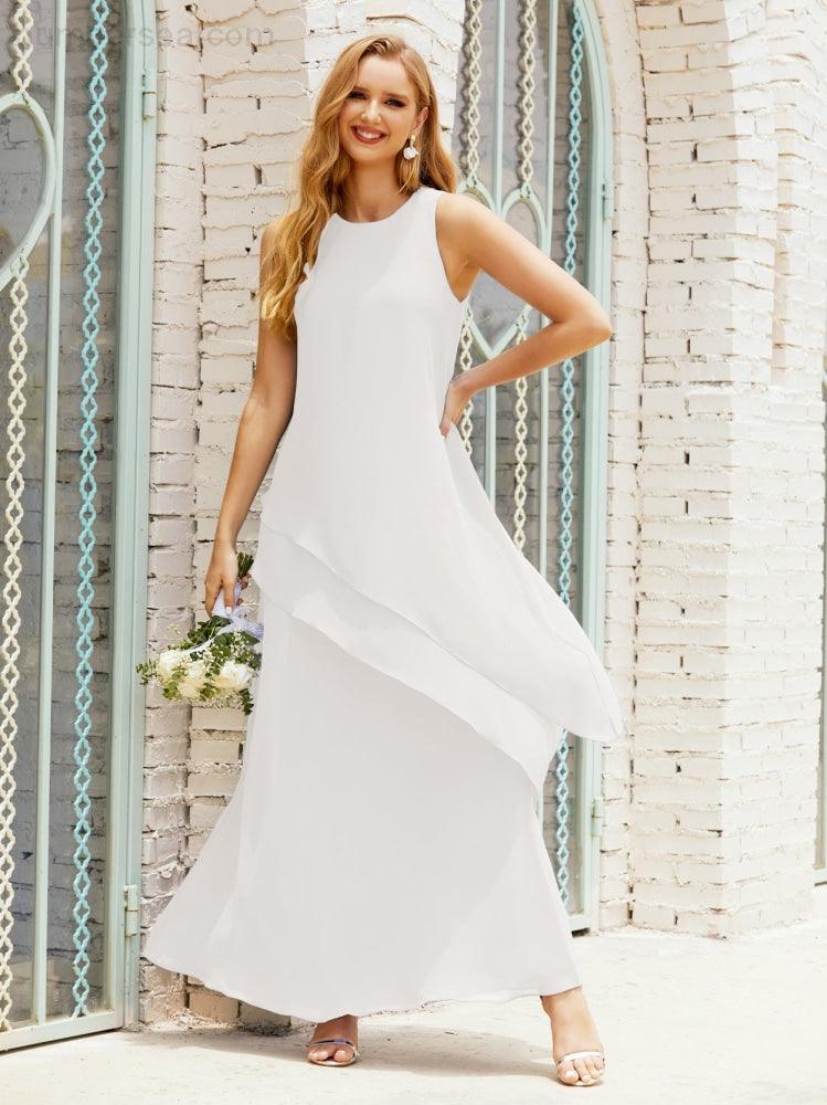 Vestidos longos de chiffon plus size para mãe da noiva, vestido formal de madrinha de casamento, 28019 