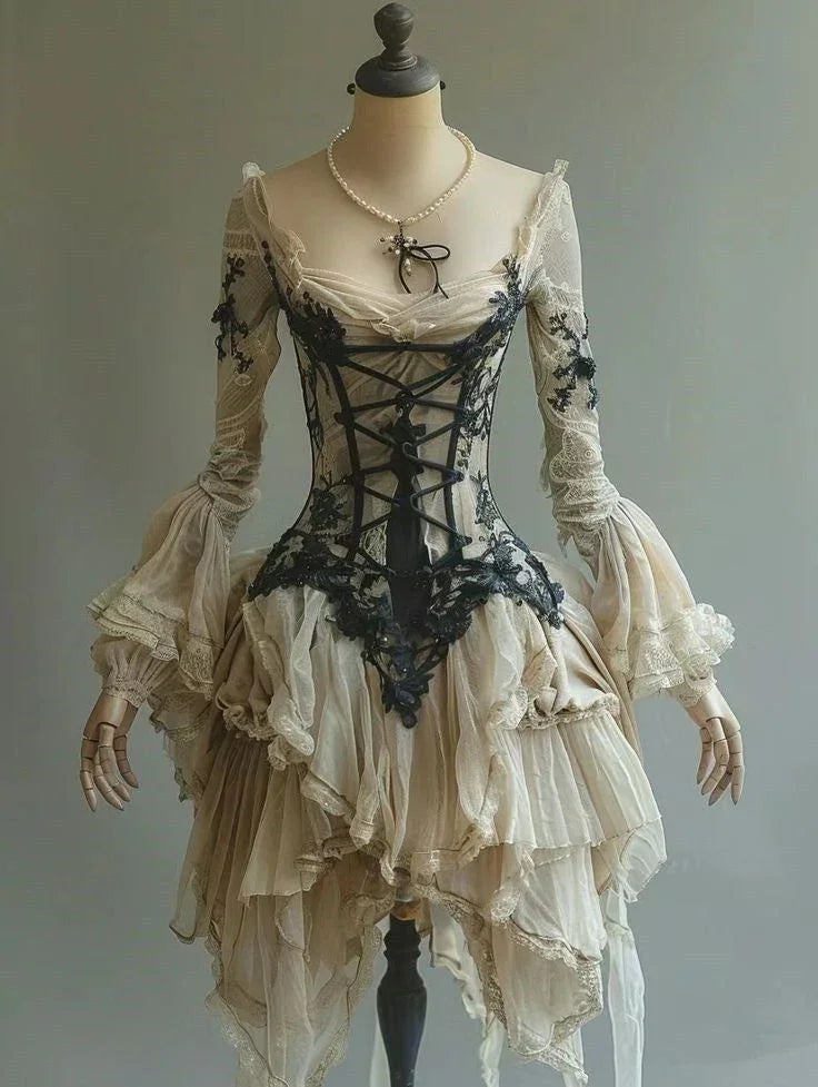 Retro-Chiffon-Spitzen-Heimkehrkleid Kurzes Party-Abschlussballkleid Y7916