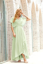 Numbersea  Mother of The Bride Dresses Plus Size V-Neck Floor Length Formal Prom Dress for Wedding Guest 28020