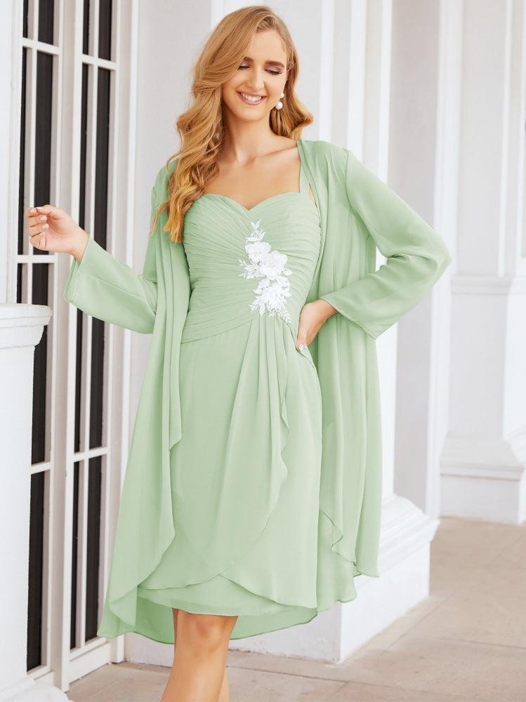 Vestidos de noiva para mãe da noiva Numbersea com aplicações de renda para convidados de casamento 28066 