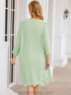 Vestidos para mãe da noiva Numbersea Vestido de baile Vestido casual plissado 28065 