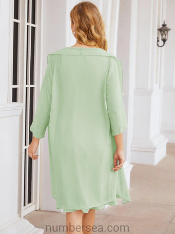 Numbersea Mother of The Bride Dresses Prom Dress Casual Pleated Dress  28065