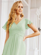 Vestidos de cerimónia de baile Numbersea para mãe da noiva, mangas curtas, vestido de madrinha 28047 