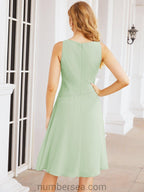 Vestidos para mãe da noiva Numbersea Vestido de baile Vestido casual plissado 28065 