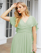 Numbersea Bridesmaid Dresses Backless Formal Prom Gowns for Evening Party Mother of The Bride Dress 28040