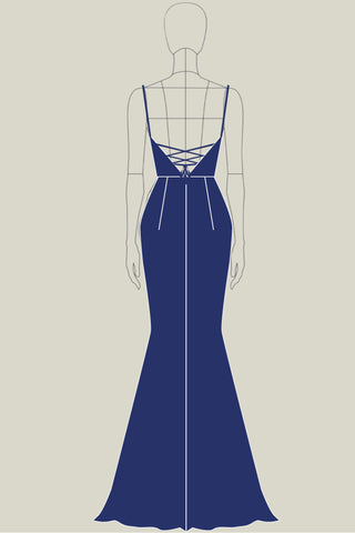 Mermaid Sequins Sparkly Navy Long Formal Dress
