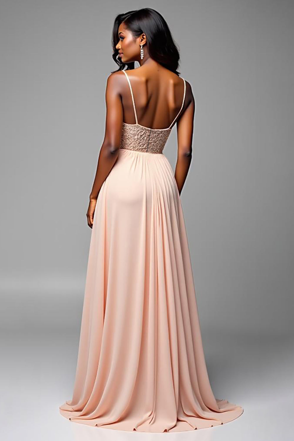 Champagne A Line Sweetheart Long Formal Dress