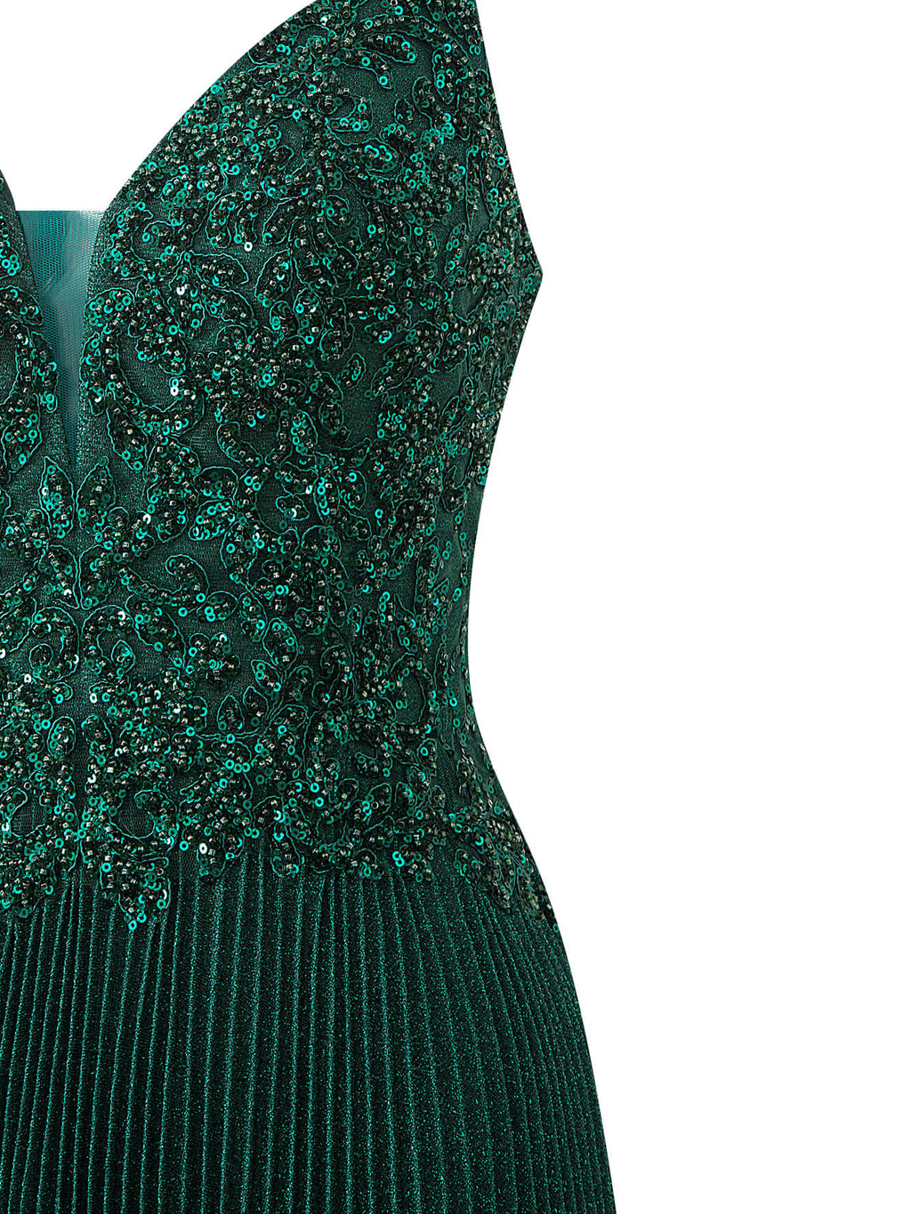 Elisabete Rosa Rosa | Vestido de festa comprido em jersey brilhante, corte A, com aplicações e lantejoulas