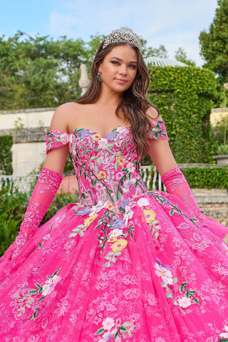 Quinceanera-Kleid mit Blumenstickerei von Amarra 54200