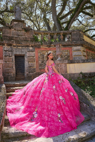 Quinceanera-Kleid mit Blumenstickerei von Amarra 54200