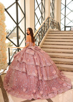 Off Shoulder Tiered Quinceanera Dress by Amarra 54202