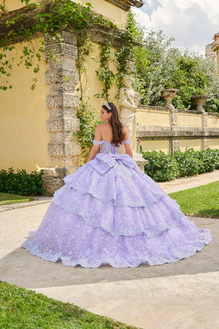 Schulterfreies, gestuftes Quinceanera-Kleid von Amarra 54202