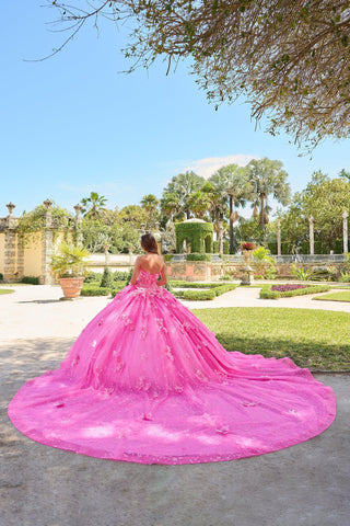 Vestido de quinceanera sem alças com mangas abalonadas da Amarra 54218