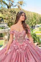 Off Shoulder Corset Quinceanera Dress by Amarra 54226
