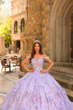 Ballkleid mit 3D-Blumenmuster und kalten Schultern von Amarra 54232