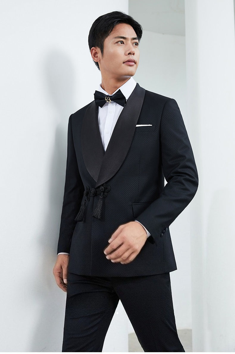 Customized wedding evening gown, men's high-end suit, tailored banquet suit, men's suit, men's suit