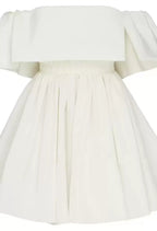 Robe blanche décolletée bustier mini pour bal de promo Robe trapèze S4014