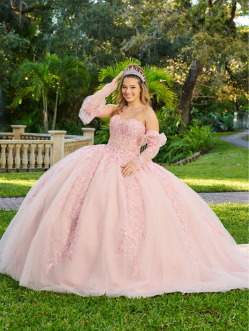 Vestido de quinceanera de manga comprida da marca LizLuo Fiesta 56508