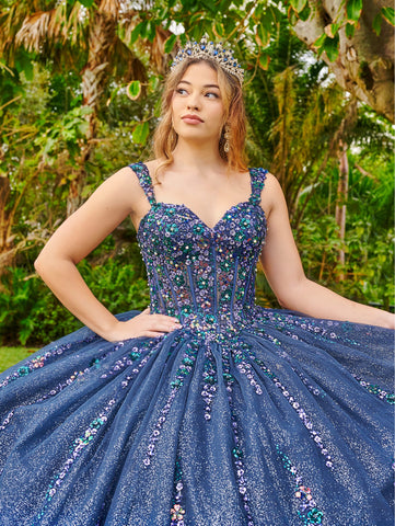 Vestido de quinceanera ombro a ombro da marca LizLuo Fiesta 56509