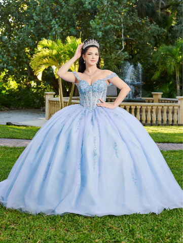 Vestido de quinceanera ombro a ombro da marca LizLuo Fiesta 56509