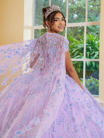 Ärmelloses Cape Quinceanera-Kleid von LizLuo Fiesta 56510